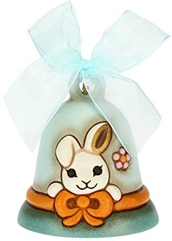 THUN Campanelle Limited Edition Azzurra Dipinta a Mano Idea Regalo Pasqua Accessori Casa Linea Color Your Easter Ceramica 7 x 7 x 8 h cm