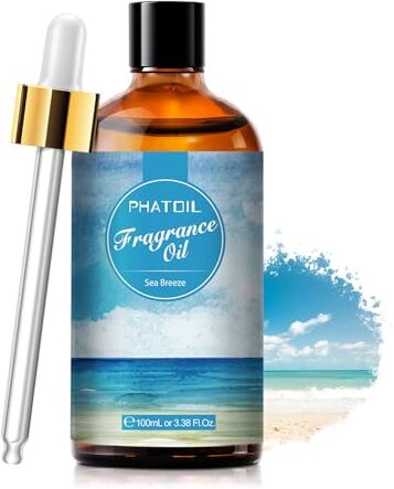 PHATOIL Oli Essenziali Brezza Marina 100 ml, Oli Essenziali Profumati per Diffusori, Olio Essenziale di Brezza Marina per Diffusore Aromaterapia, Umidificatore, Candele Fai da De