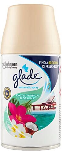 glade Automatic Spray Ricarica, Profumatore per Ambienti, Fragranza Tropical Blossom, 1 Confezione da 1 Ricarica da 269 ml