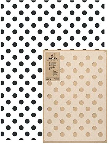 Nakleo Stencil Riutilizzabile di Plastica Murale 59x95cm Polka Dot Cerchio 5cm Grande Modello Carta da Parati Ripetitivo Pittura Tappezzeria Senza Cucitura Fai-da-te