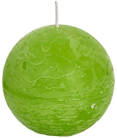 Spaas , Verde Fresco 6 Candele rustiche Non profumate a Sfera, 40 Ore, Cera di paraffina, D 100 mm x H 100 mm