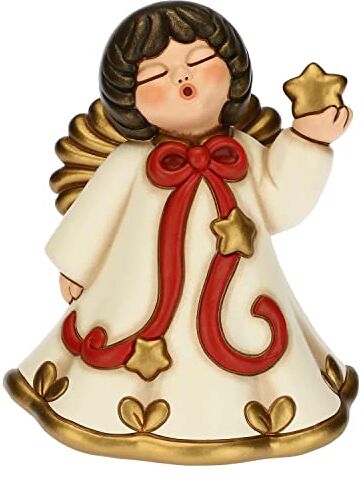 THUN Angelo Limited Edition del Natale 2021 Medio Ceramica Linea Sweet Christmas Living, Arredare la Casa 13x10,5x16 cm h