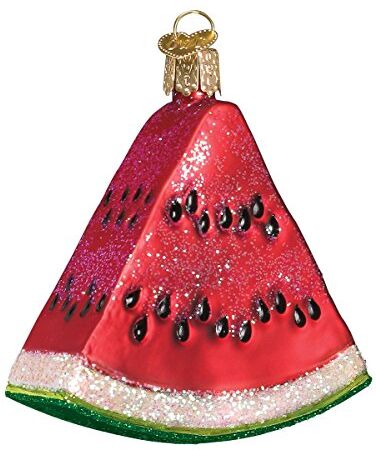 Old World Christmas Ornamenti: Selezione di Frutta in Vetro soffiato Ornamenti per Albero di Natale, Anguria