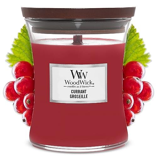 Woodwick Medium Hourglass Scented Candle, Currant