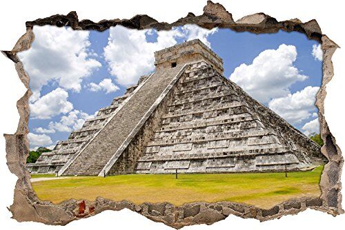 Pixxprint pixxp RINT 3D WD S2380 _ 62 x 42 Vaso Piramide Maya svolta Adesivo da Parete 3D da Parete, in Vinile, Multicolore, 62 x 42 x 0,02 cm