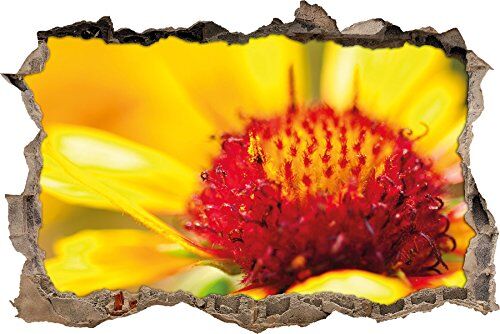 Pixxprint pixxp RINT 3D WD 1586 _ 62 x 42 Gialli Blossom svolta da Parete 3D Adesivo in Vinile da Parete, Multicolore, 62 x 42 x 0,02 cm