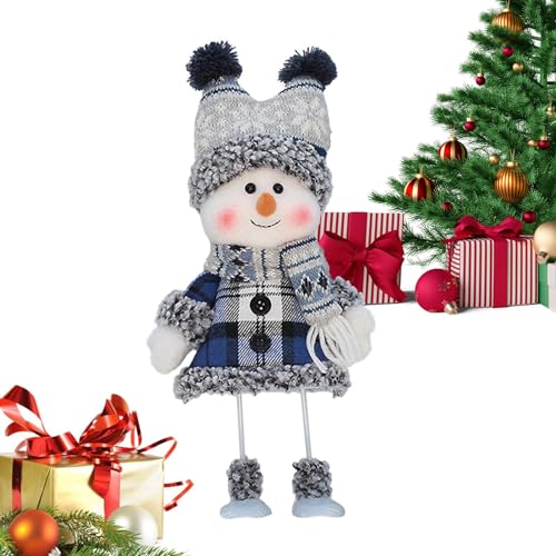 Generic Peluche pupazzo di neve di Natale,Ornamento di Natale dei giocattoli del pupazzo di neve Figure decorative natalizie per camera da letto, soggiorno
