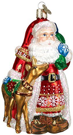 Old World Christmas Vecchio Mondo Ornamenti di Natale: Assortimento di Santas in Vetro Soffiato Ornamenti per Albero di Natale, Babbo Natale Nordico