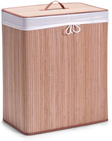 Zeller Cesta Bamboo per biancheria sporca con 2 scomparti interni, 52 x 32 x 63 cm, colore: Beige