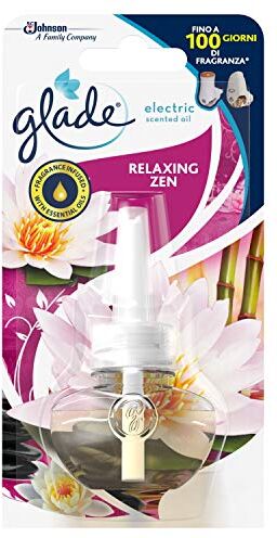 glade Diffusore di Oli Essenziali Elettrico, Fragranza Relaxing Zen, Confezione da 1 Ricarica