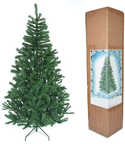 SHATCHI Gift 4 All Occasions  Albero di Natale Artificiale, 1,2 m, 230 Punte, con Supporto Metallico, Colore Verde