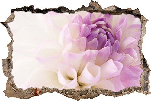 Pixxprint pixxp RINT 3D WD 2092 _ 92 x 62 Bellissimo Fiore Viola svolta Adesivo da Parete 3D da Parete, in Vinile, Multicolore, 92 x 62 x 0,02 cm