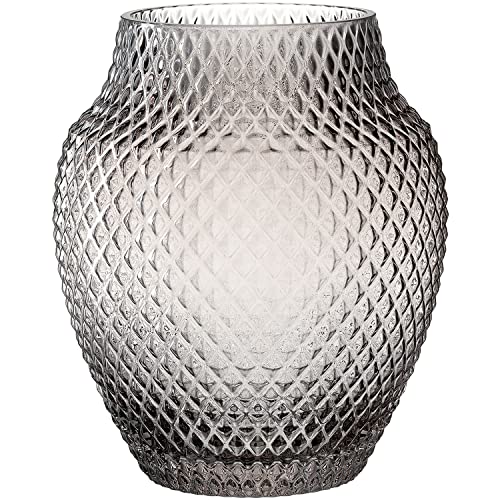 LEONARDO HOME 18673 POESIA Vaso 22,5 cm, in vetro, colore: Grigio