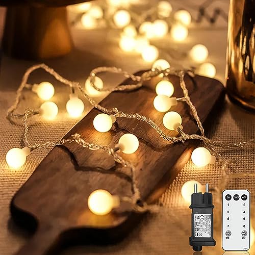 Liyade Catena Luminosa, 15M 120LED Catena Luminosa Di Luci Led, 8 Modalità, Catena Luminosa Esterna/Interna con Spina, Ideale Come Decorazione Per Giardino, Casa, Feste, Natale, Matrimonio, Feste, Balcone