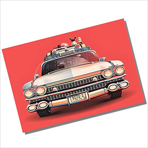 Platinum Metal Ghostbusters ECTO-1 Poster del film Pellicola metallica in inglese Targa per porta in alluminio A6 dimensioni 150x100 mm Abstract Small D2