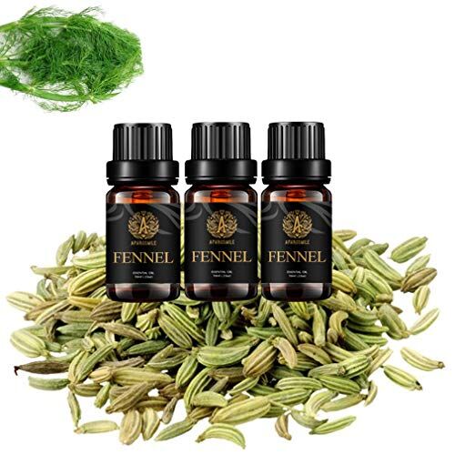 Aphrosmile Aromaterapia Finocchio olio essenziale Set, 3x10ml terapeutico Grade finocchio olio essenziale Kit fragranza per Diffusori,umidificatore,100% Pure Finocchio aromaterapia olio essenziale fragranza Set