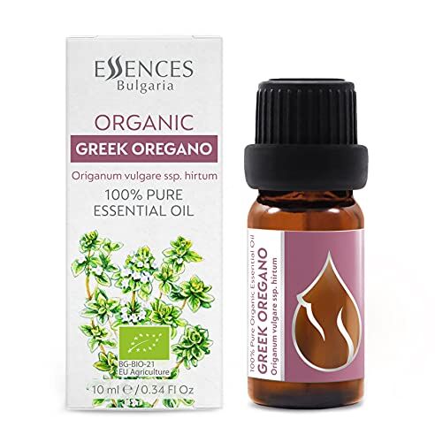 Essences Bulgaria Olio Essenziale di Origano Biologico 10 ml   Origano vulgare   100% Puro e Naturale   Non Diluito   Grado Terapeutico   Fattoria a Conduzione Familiare   Distillato a Vapore  Non OGM