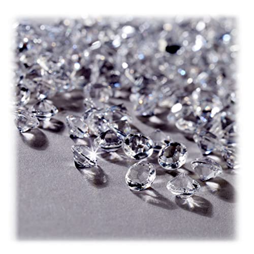Relaxdays Cristalli Decorativi, Set da 3.000 pz, Diamanti per Tavoli da Matrimonio, Pietre Luminose, 6x4 mm, Trasparente