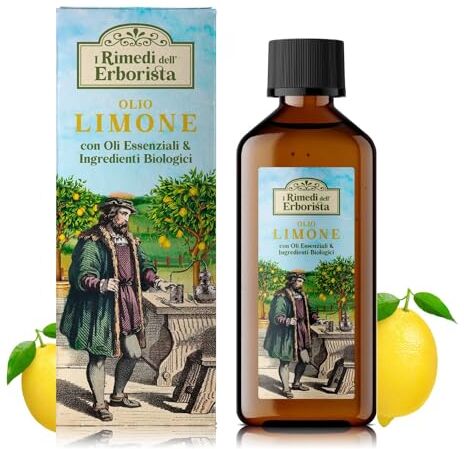 Olio Essenziale Profumato – I Rimedi Dell’ Erborista – Oli essenziali per diffusori 100 ml – Ingredienti Biologici – Massaggi – Aromaterapia – Profumo Per La Casa (Limone)