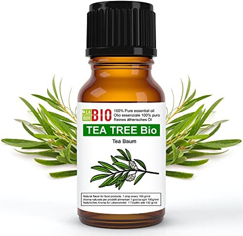 Laborbio Tea tree Bio Olio essenziale 100% Puro Albero del te' 30 ml Uso interno Terapeutico Alimentare Diffusori ambiente Aromaterapia Cosmetica