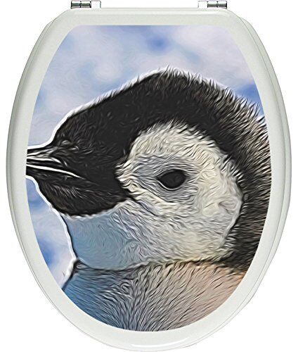 Pixxprint pixxp RINT 3D WCS 3006 _ 32 x 40 Tre Pinguino imperatore Pulcino Come Materiale Coperchio Adesivi, WC Coperchio WC, gläzendes, Multicolore, 40 x 32 cm