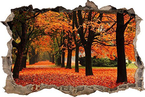 Pixxprint 62 x 42 3D_WD_S2418_ da Sogno Albero Adattatore Rosse con Foglie da Parete Rottura 3D Adesivo da Parete, in Vinile, colorato, 62 x 42 x 0,02 cm