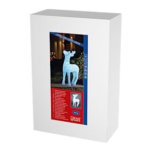 Konstsmide 6121-203 Renna in Acrilico a LED, 176 diodi a Luce Bianca Fredda, trasformatore Esterno 24 V, 5,28 W, Cavo Trasparente Konstsmide 6121-203 Renna in Acrilico a LED, 176 diodi a Luce Bianca Fredda, trasformatore Esterno 24 V, 5,28 W, Cavo Trasparente