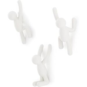 Umbra Buddy Ganci da parete, Set di 3, Bianco Umbra Buddy Ganci da parete, Set di 3, Bianco