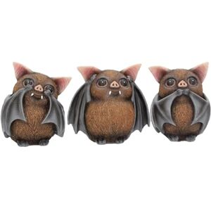 Nemesis Now Statuetta a tre pipistrelli saggi, 8,5 cm, colore: Marrone Nemesis Now Statuetta a tre pipistrelli saggi, 8,5 cm, colore: Marrone