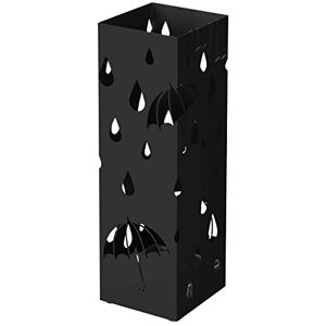 SONGMICS Porta Ombrelli in Metallo, Contenitore per Ombrelli con Vaschetta Scolapioggia e 4 Gancetti, 15,5 x 15,5 x 49 cm, Nero SONGMICS Porta Ombrelli in Metallo, Contenitore per Ombrelli con Vaschetta Scolapioggia e 4 Gancetti, 15,5 x 15,5 x 49 cm, Nero