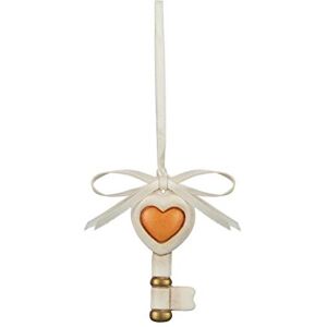 THUN - Chiave con Cuore - Regalo o Ricordo - Ceramica - 3x6cm THUN - Chiave con Cuore - Regalo o Ricordo - Ceramica - 3x6cm