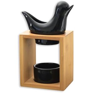 ZEN ARÔME Bruciatore profumo Birdy nero – Bruciatore fondente cera profumata – Diffusore olio essenziale e profumo casa – Portacandele aromaterapia porta candela in legno e ceramica decorativa – Altezza: 13 cm ZEN ARÔME Bruciatore profumo Birdy nero – Bruciatore fondente cera profumata – Diffusore olio essenziale e profumo casa – Portacandele aromaterapia porta candela in legno e ceramica decorativa – Altezza: 13 cm