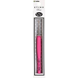 TULIP Uncinetto No.10 Etimo Rose Steel Soft Grip (0,75 mm) 1 unità TULIP Uncinetto No.10 Etimo Rose Steel Soft Grip (0,75 mm) 1 unità