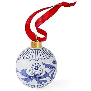 Spode Blue Italian Pallina di Natale con fiori singoli Spode Blue Italian Pallina di Natale con fiori singoli