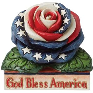 Enesco Jim Shore Patriotic Rose Mini Figurina, 7,2 cm H Enesco Jim Shore Patriotic Rose Mini Figurina, 7,2 cm H