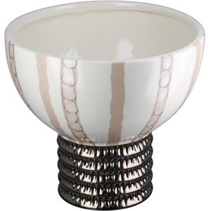 Gilde Ciotola Braga – ceramica – rotonda – smaltata – a righe color crema – altezza 18 cm x diametro 20 cm – ciotola decorativa Gilde Ciotola Braga – ceramica – rotonda – smaltata – a righe color crema – altezza 18 cm x diametro 20 cm – ciotola decorativa