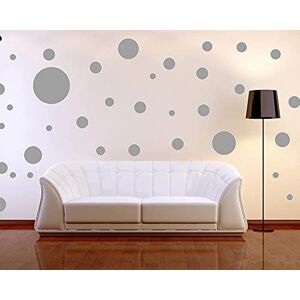 Homemania Sticker Polka Dots Decorazioni Arte Casa Decoro Parete, Muro, Argento, in Vinile, 25x0,15x29 cm Homemania Sticker Polka Dots Decorazioni Arte Casa Decoro Parete, Muro, Argento, in Vinile, 25x0,15x29 cm