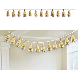 amscan Decorazione da Appendere con Nappe Dorate, 12 Pezzi, Carta, Oro, 6 m amscan Decorazione da Appendere con Nappe Dorate, 12 Pezzi, Carta, Oro, 6 m