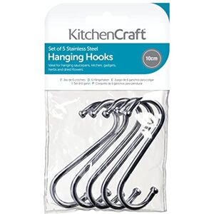 KC BLUE KitchenCraft - Ganci Cucina a S - Metallo cromato - 10 cm - S Hooks KC BLUE KitchenCraft - Ganci Cucina a S - Metallo cromato - 10 cm - S Hooks
