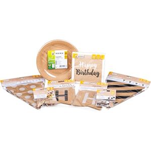 Heku Set per feste di compleanno, 95 pezzi, Nature Heku Set per feste di compleanno, 95 pezzi, Nature