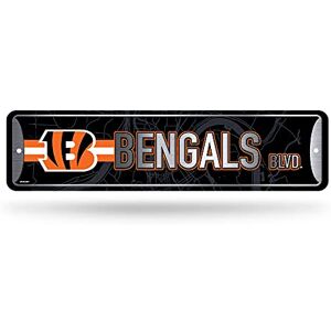 Rico Industries NFL Cincinnati Bengals cartello stradale in metallo, 10,2 x 38,1 cm, ideale per la casa, la camera da letto, l'uomo Cave Decor Rico Industries NFL Cincinnati Bengals cartello stradale in metallo, 10,2 x 38,1 cm, ideale per la casa, la camera da letto, l'uomo Cave Decor