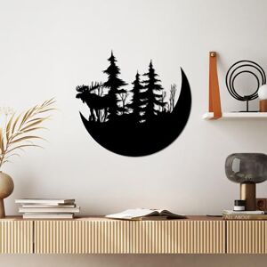 Hanah Home Elegante accessorio decorativo da parete in metallo, nero, 50 x 46 cm, 100% metallo, spessore 1,5 mm, facile montaggio a parete, perfetto per arredamento moderno Hanah Home Elegante accessorio decorativo da parete in metallo, nero, 50 x 46 cm, 100% metallo, spessore 1,5 mm, facile montaggio a parete, perfetto per arredamento moderno