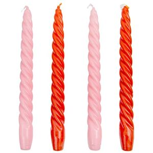Talking Tables - Boho Spiral Dinner Candles - Confezione da 4 - Mix 2 colori - Candle Talking Tables - Boho Spiral Dinner Candles - Confezione da 4 - Mix 2 colori - Candle