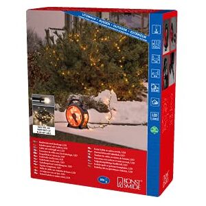 Konstsmide Catena luminosa con micro LED con avvolgicavo, 200 diodi bianchi caldi, trasformatore esterno 30 V, 3,6 W, cavo morbido nero Konstsmide Catena luminosa con micro LED con avvolgicavo, 200 diodi bianchi caldi, trasformatore esterno 30 V, 3,6 W, cavo morbido nero