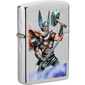 ZIPPO – Cromato spazzolato - Design di Thor - Accendino antivento ZIPPO – Cromato spazzolato - Design di Thor - Accendino antivento