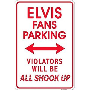 Signs4Fun Signs 4 Fun SPSE Elvis Shook Up, Piccolo Cartello di parcheggio, Metallo Alluminio, Rosso, Bianco, 8x12 Inches Signs4Fun Signs 4 Fun SPSE Elvis Shook Up, Piccolo Cartello di parcheggio, Metallo Alluminio, Rosso, Bianco, 8x12 Inches