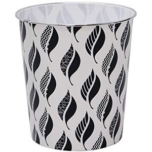 JVL Piccolo Cestino per la Carta con Foglie Nere, 24,5 cm x 26,5 cm Circa, Confezione da 1 JVL Piccolo Cestino per la Carta con Foglie Nere, 24,5 cm x 26,5 cm Circa, Confezione da 1