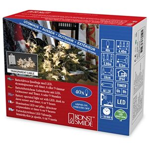 Konstsmide , Catena luminosa decorativa a LED con sensore di luminosità e timer da 6/9 h Konstsmide , Catena luminosa decorativa a LED con sensore di luminosità e timer da 6/9 h