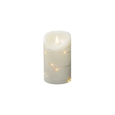 Konstsmide Candele grandi a batteria, funzionamento a batteria, senza fiamma, in vera cera color avorio, con funzione timer da 4 o 8 ore, 13,5 x 7,5 cm, candela LED bianca calda, Konstsmide Candele grandi a batteria, funzionamento a batteria, senza fiamma, in vera cera color avorio, con funzione timer da 4 o 8 ore, 13,5 x 7,5 cm, candela LED bianca calda,