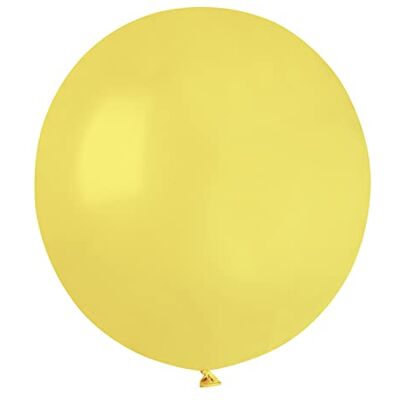 Ciao Busta 25 palloncini in lattice naturale Premium Quality G150 (Ø 48cm / 19"), giallo pastello Ciao Busta 25 palloncini in lattice naturale Premium Quality G150 (Ø 48cm / 19"), giallo pastello